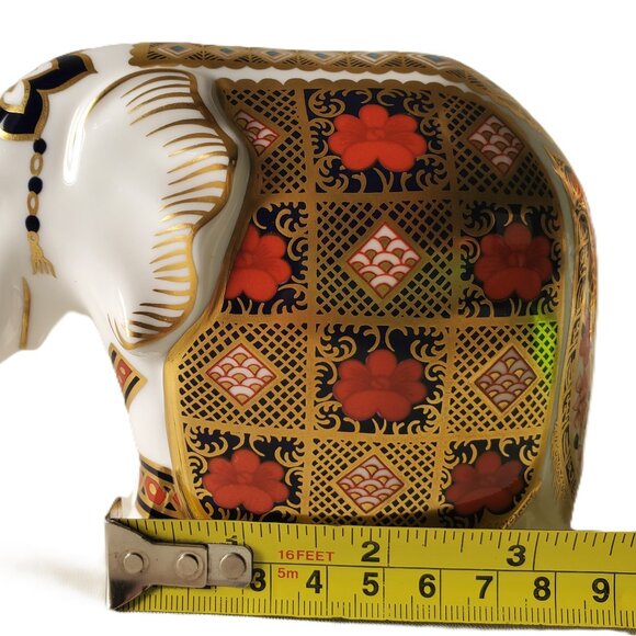 Royal Crown Derby Elephant Paperweight – Imari Pattern, Gold Stopper - Picture 13 of 13